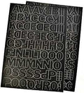 NUMBER/LETTER SET 1IN VNYL BLK