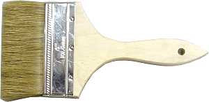BRUSH CHIP WHITE BRISTLE 4IN  
