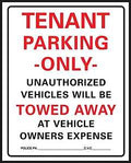 SIGN TENANT PARKING ONLY      