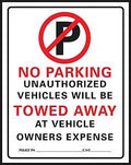 SIGN NO PARKING 15X19IN PLASTC