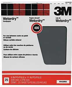 SANDPAPER WET/DRY 9X11IN 400A 