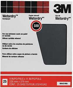 SANDPAPER WET/DRY 9X11IN 320A 