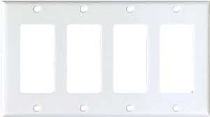 WALL PLATE ROCKER 4GANG WHT   