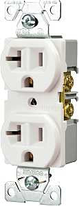 RECPT DUPLEX COMM 3WRE 20A WHT