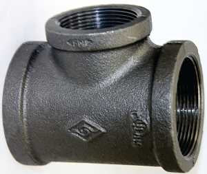 TEE BLK MALLEABLE 3/4X3/4X1/2 