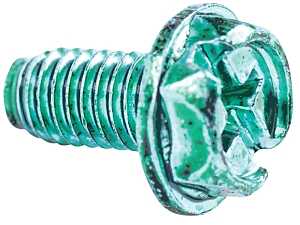 SCREW GROUNDING RND HD GRN    