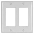 WALL PLATE ROCKER 2GANG WHITE 