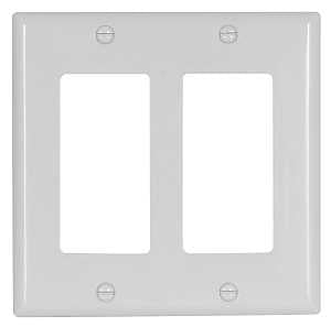 WALL PLATE ROCKER 2GANG WHITE 