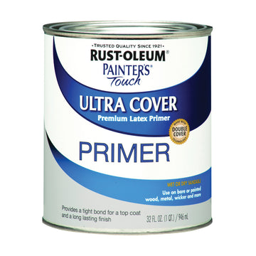 Rust-Oleum 1980502 Primer, Flat, Gray, 1 qt, Can