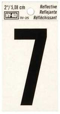 NUMBER HOUSE 7 2IN REFL BLK   