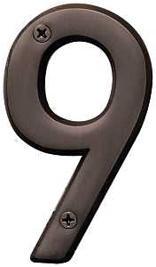 NUMBER HOUSE 9 SB 4IN OLD BRZ 