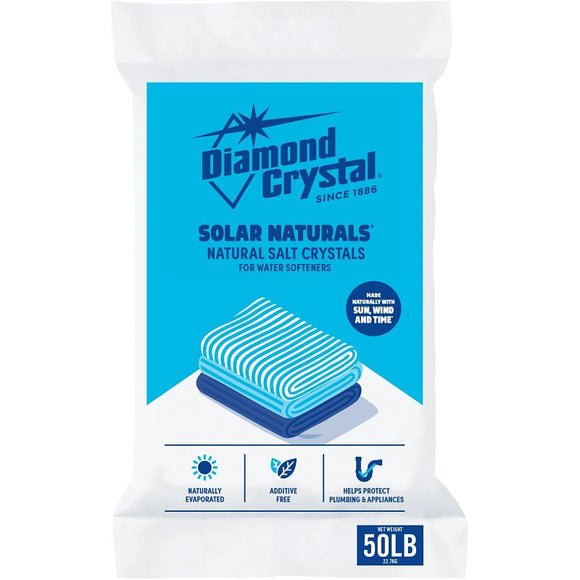 Cargill 100012455 Salt Crystals, 50 lb Bag, Crystalline Solid, Halogen