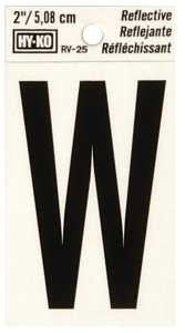 LETTER HOUSE W 2IN REFL BLK   