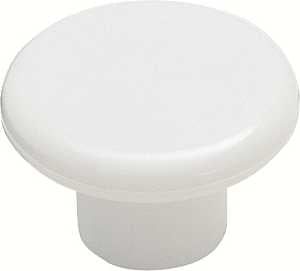 KNOB CABINET 1-1/4IN PLST WHT 