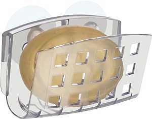 SOAP DISH-CRADLE PLASTIC SUC  