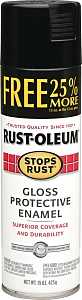 PAINT SPRY PROT GLOSS BLK 15OZ