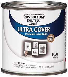 PAINT ACRYLIC FLT WHITE 1/2PT 