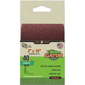 3X18IN 40GRIT ALUM OX BELT 2PK