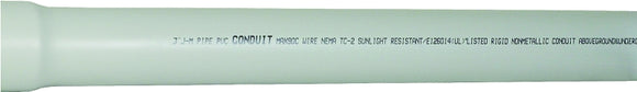 JM Eagle 67512 Conduit, 3 in, 10 ft L, SCH 40, PVC, Gray