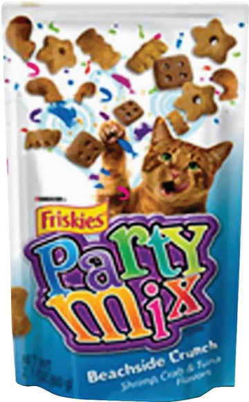 Friskies Party Mix 5000057444 Cat Treat, Tuna Flavor, 2.1 oz