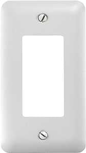 WALL PLATE 1G DECR STEEL WHITE