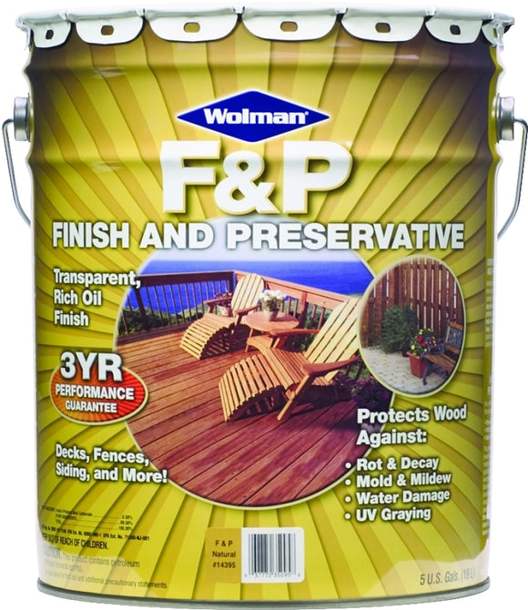 Wolman 14405 Stain and Wood Preservative, Redwood, Liquid, 5 gal, Can
