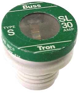 FUSE PLUG SL DLY REJECT BS 30A