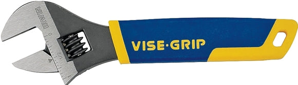 Irwin Vise-Grip 2078606 Adjustable Wrench, 6 in OAL, 1 in Jaw, Steel, Chrome-Plated, ProTouch Grip Handle