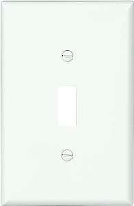 WALL PLATE 1GANG TGL MID WHITE