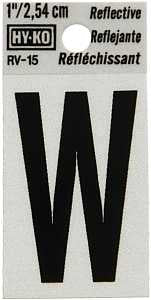 LETTER HOUSE W 1IN REFL BLK   