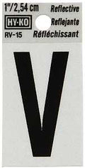 LETTER HOUSE V 1IN REFL BLK   