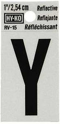 LETTER HOUSE Y 1IN REFL BLK   