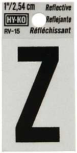 LETTER HOUSE Z 1IN REFL BLK   