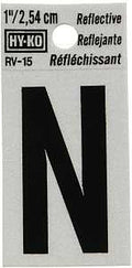 LETTER HOUSE N 1IN REFL BLK   