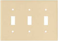 WALLPLATE 3 GANG IVORY DCRTV  
