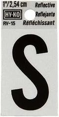 LETTER HOUSE S 1IN REFL BLK   