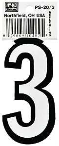 NUMBER HOUSE 3 3-1/4IN REFL   