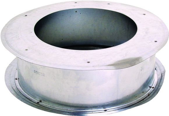 AmeriVent 6EWT Series Wall Thimble, 6-9/16 in ID x 3-1/4 in L Dimensions, 0.018 ga, Galvanized Steel