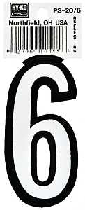 NUMBER HOUSE 6 3-1/4IN REFL   
