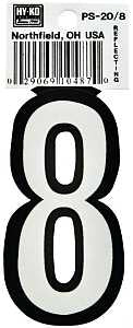 NUMBER HOUSE 8 3-1/4IN REFL   