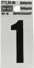 NUMBER HOUSE 1 1IN REFL BLK   