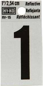 NUMBER HOUSE 1 1IN REFL BLK   