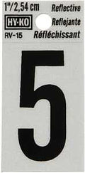 NUMBER HOUSE 5 1IN REFL BLK   