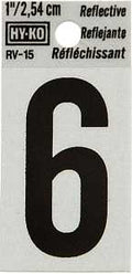 NUMBER HOUSE 6 1IN REFL BLK   