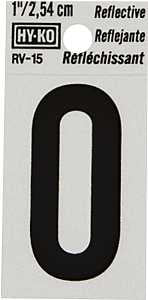 NUMBER HOUSE 0 1IN REFL BLK   