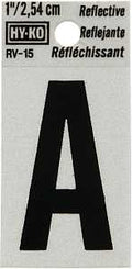 LETTER HOUSE A 1IN REFL BLK   