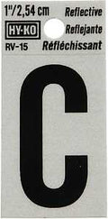LETTER HOUSE C 1IN REFL BLK   
