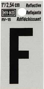 LETTER HOUSE F 1IN REFL BLK   