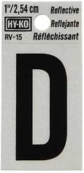 LETTER HOUSE D 1IN REFL BLK   