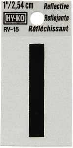 LETTER HOUSE I 1IN REFL BLK   